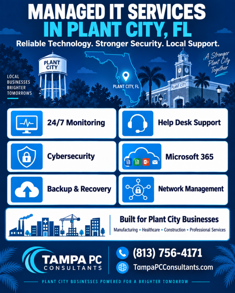 Managed IT services in Plant City, Florida from Tampa PC Consultants